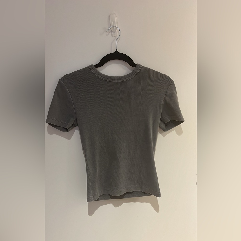 Zara Basic Gray Crop Top